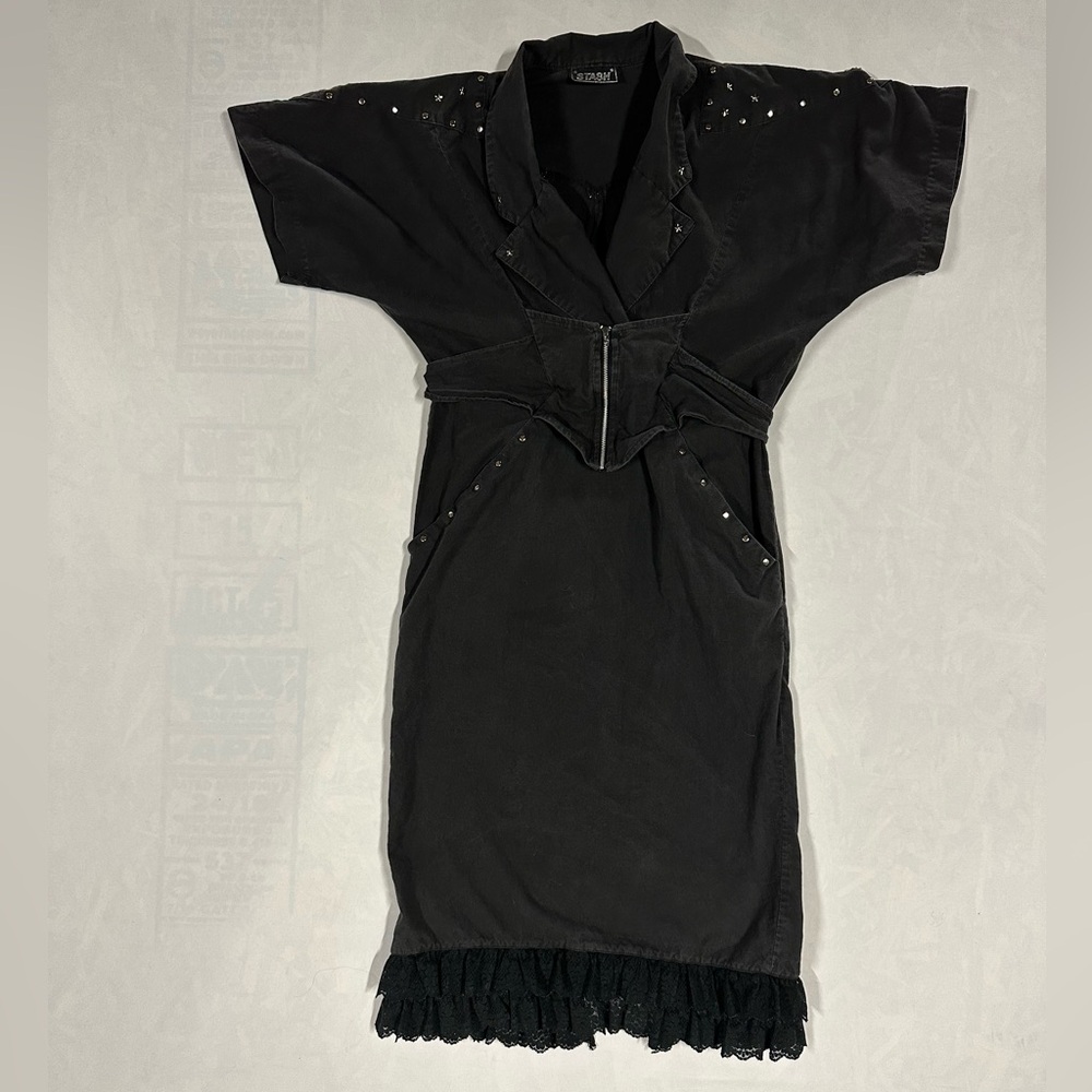 Vintage STASH DeconstructedDress - Corset Waist & Studded Details - Womens large